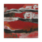 Salmon on Red Abstraction - Canvas