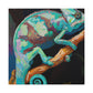 "Veiled Chameleon Dreaming" - Canvas