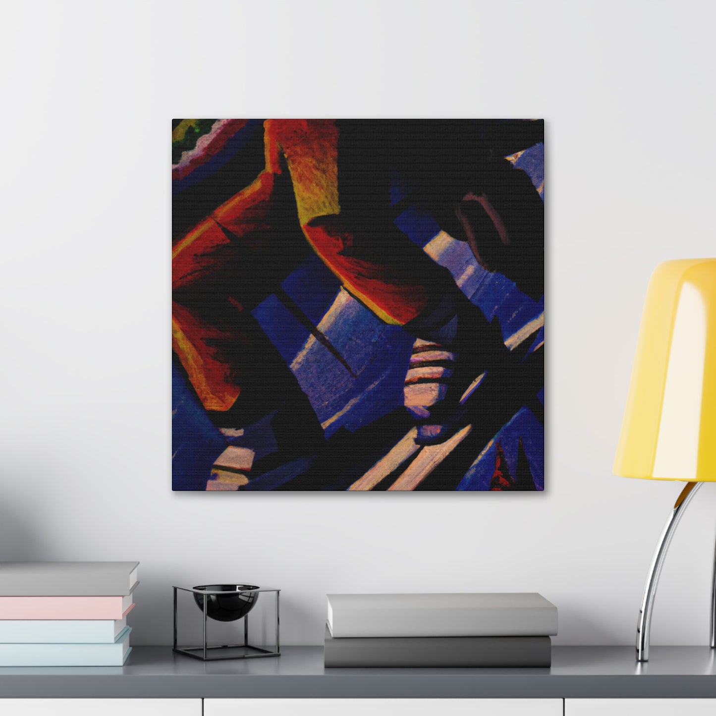 "Skiing in Art Deco" - Canvas