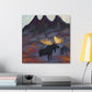 Moose Among Columns - Canvas