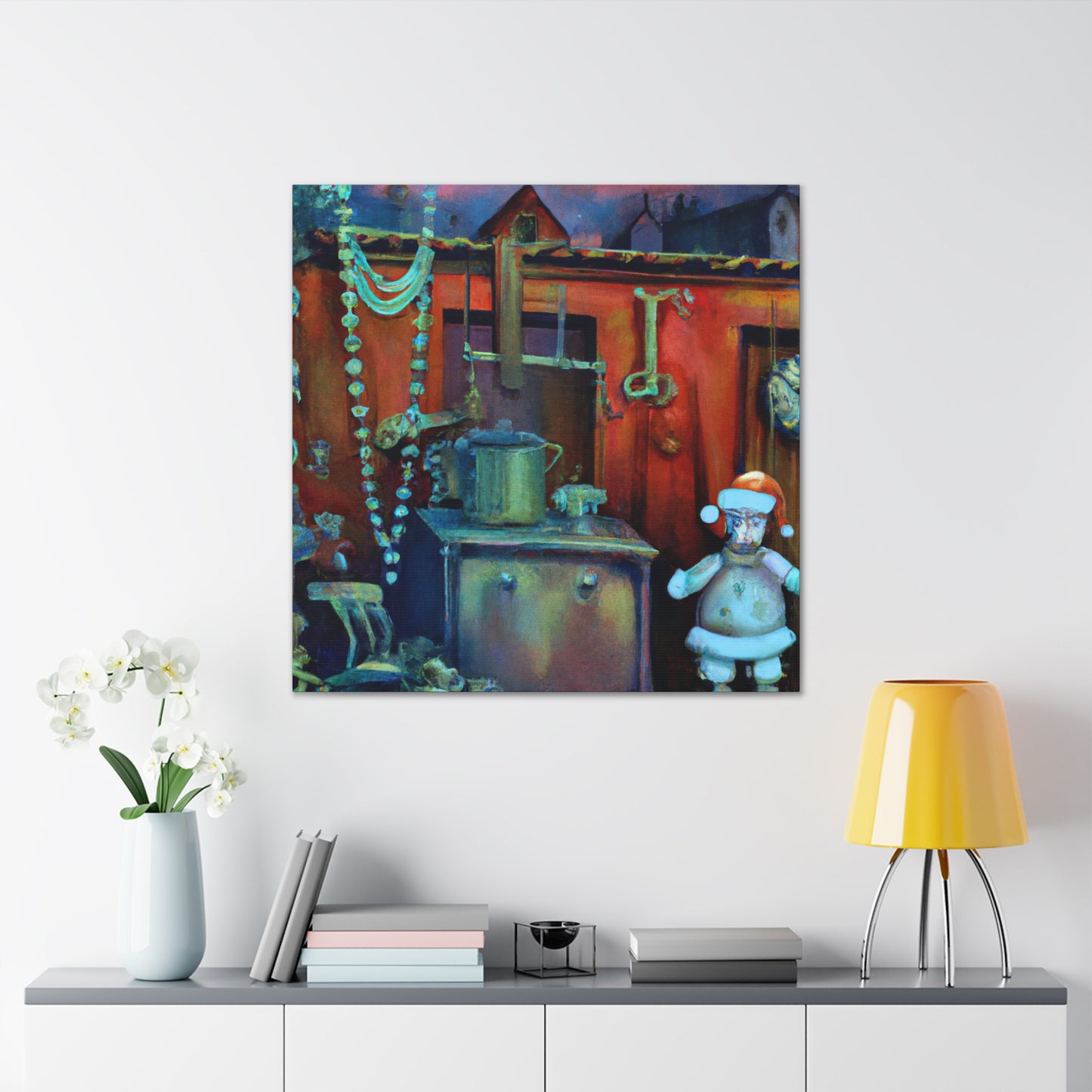 Santa's Surreal Workshop - Canvas