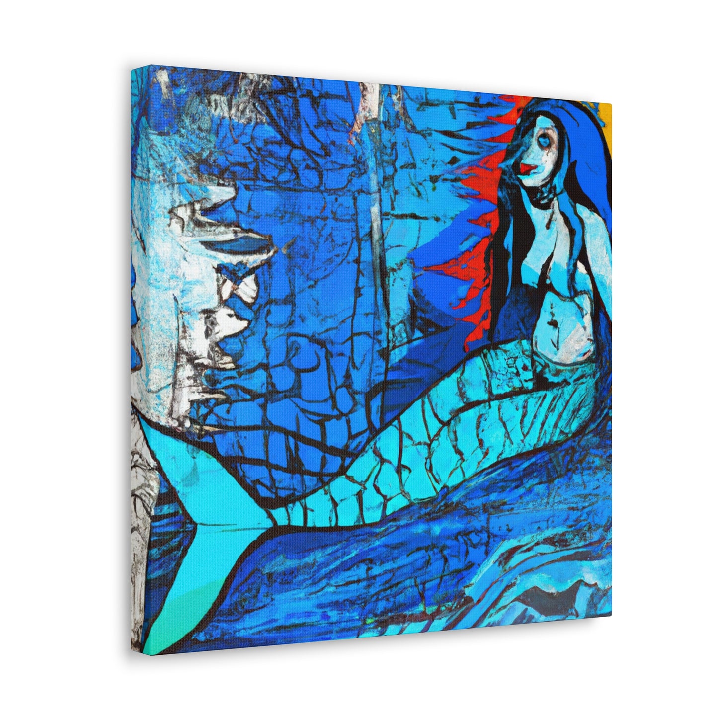 Mermaid in Moonlight - Canvas