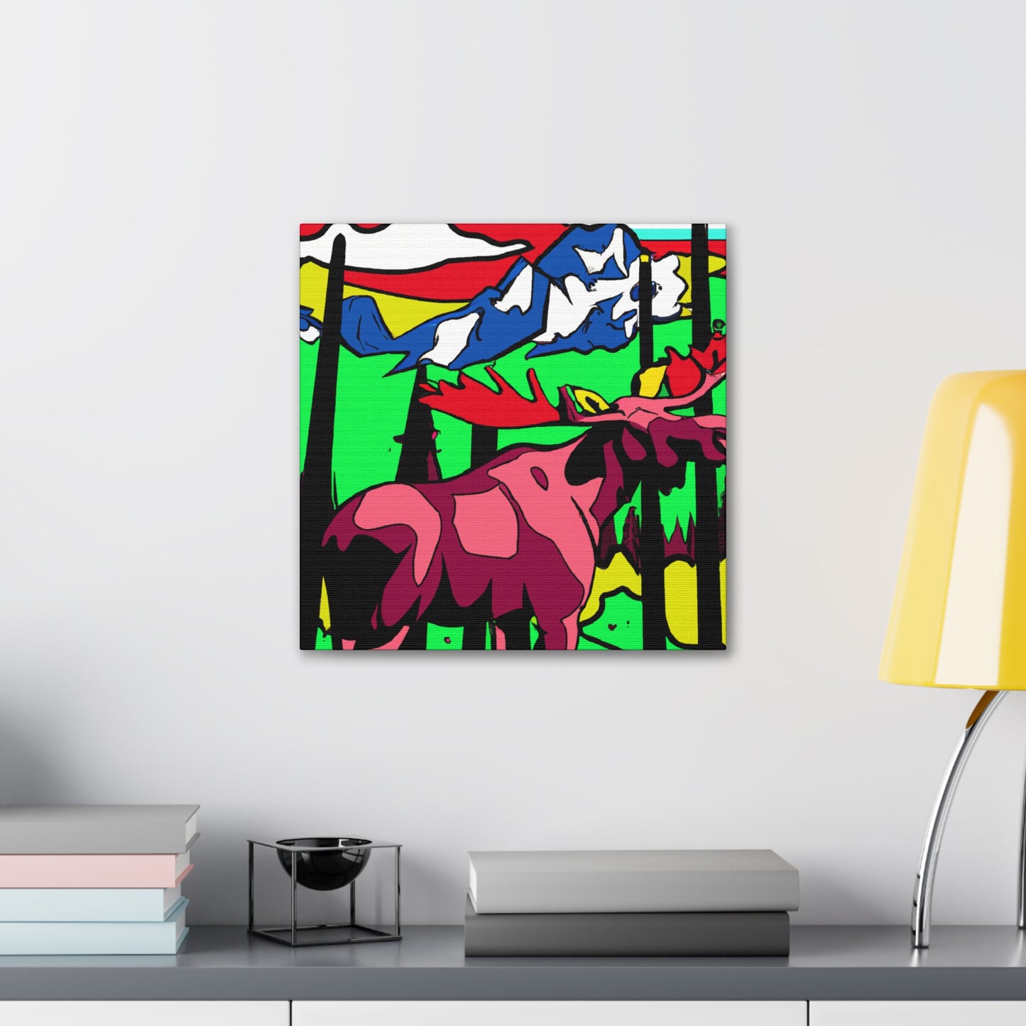 Moose in Pop Art - Canvas