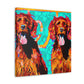 "Proud Irish Setter Portrait" - Canvas