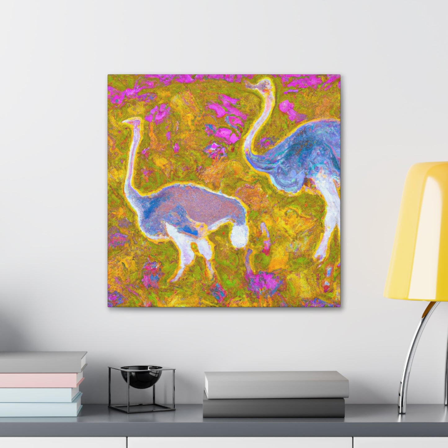 "Ostrich in Impressionism" - Canvas