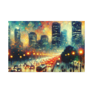 Nighttime Urban Symphony - Canvas