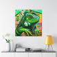 Iguana in Green Hues - Canvas