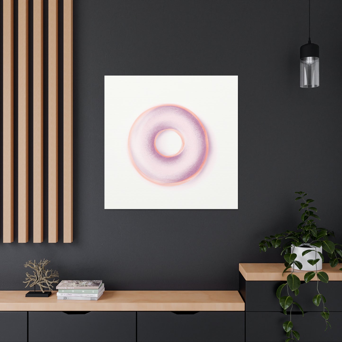 "Minimalist Doughnut Dream" - Canvas