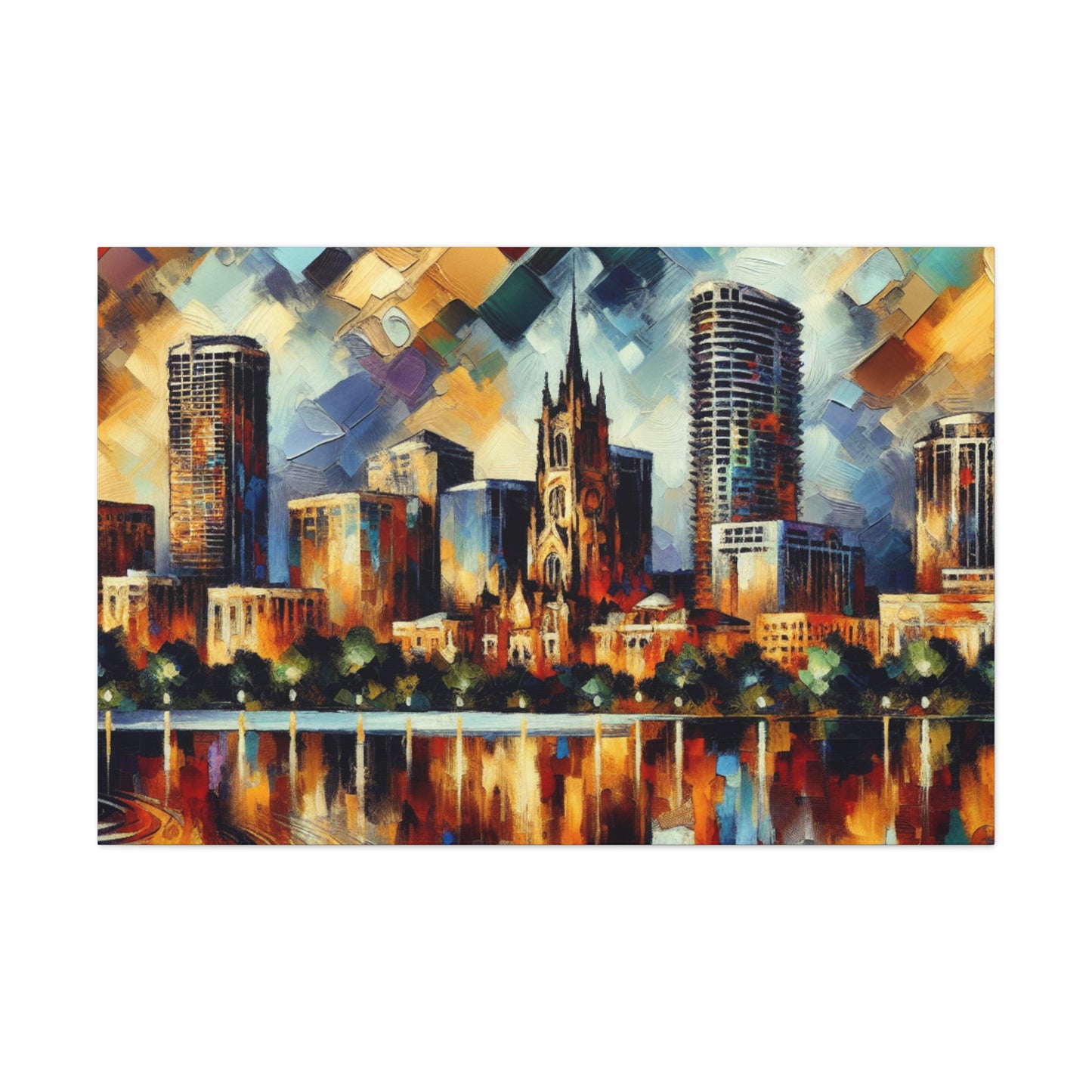 "Vibrant Visions: Orlando's Awakening" - Canvas