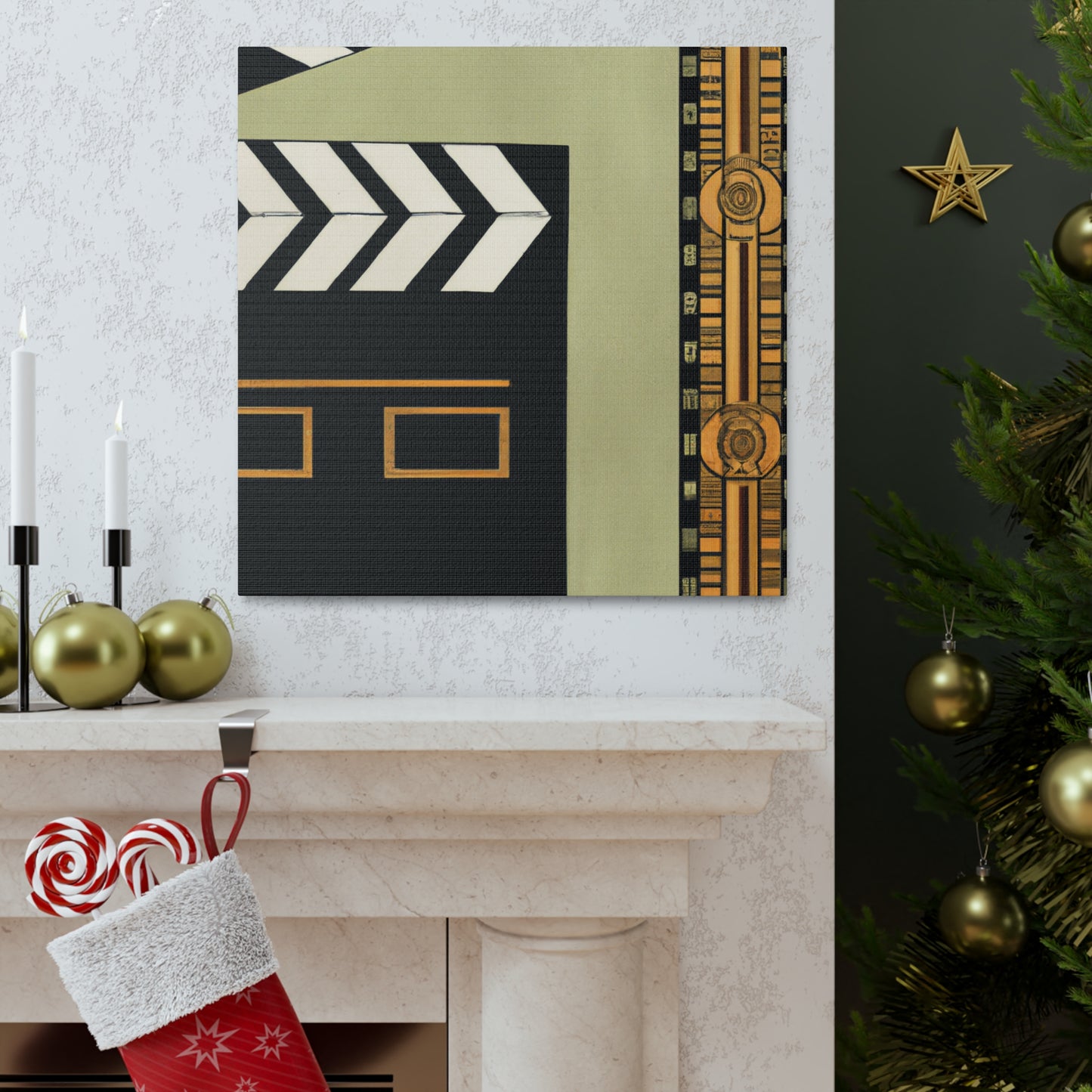 Starry Movie Clapboard - Canvas