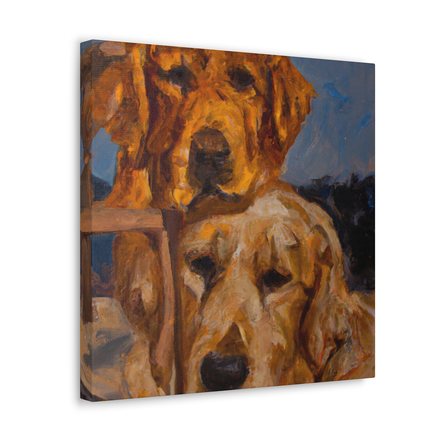 "Golden Retriever Wonderland" - Canvas