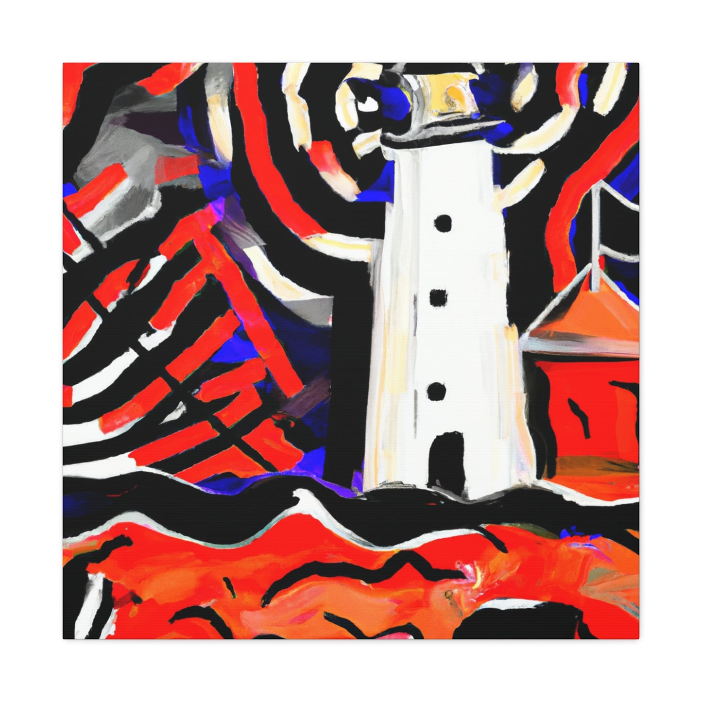 "Lighthouse at Dusk" - Canvas