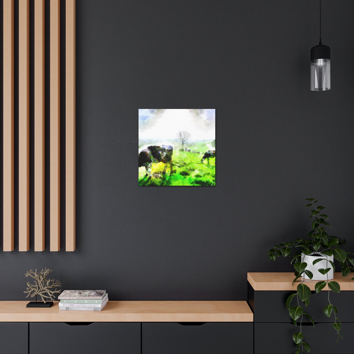 Milky White Mooing - Canvas