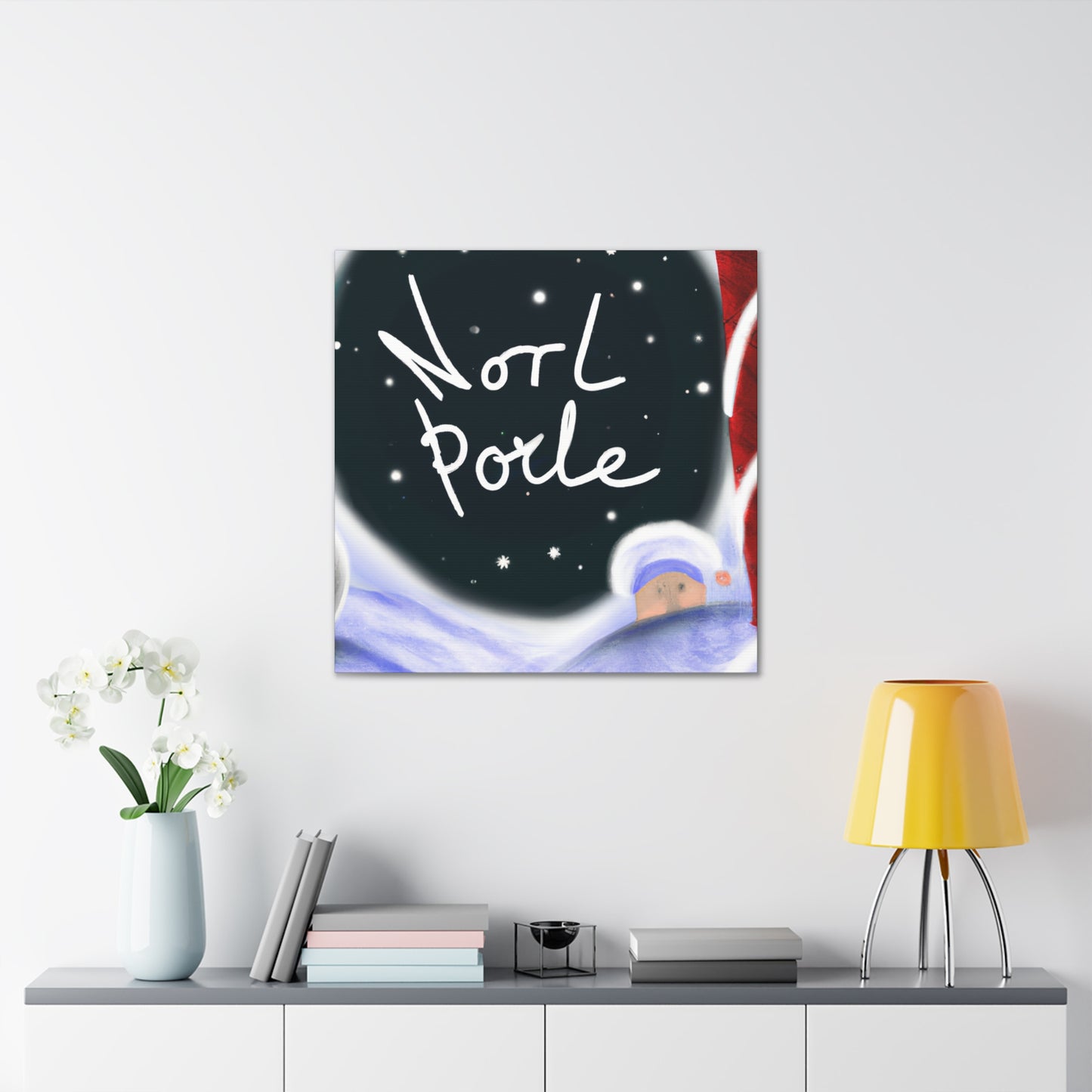 "North Pole Paradise Scene" - Canvas