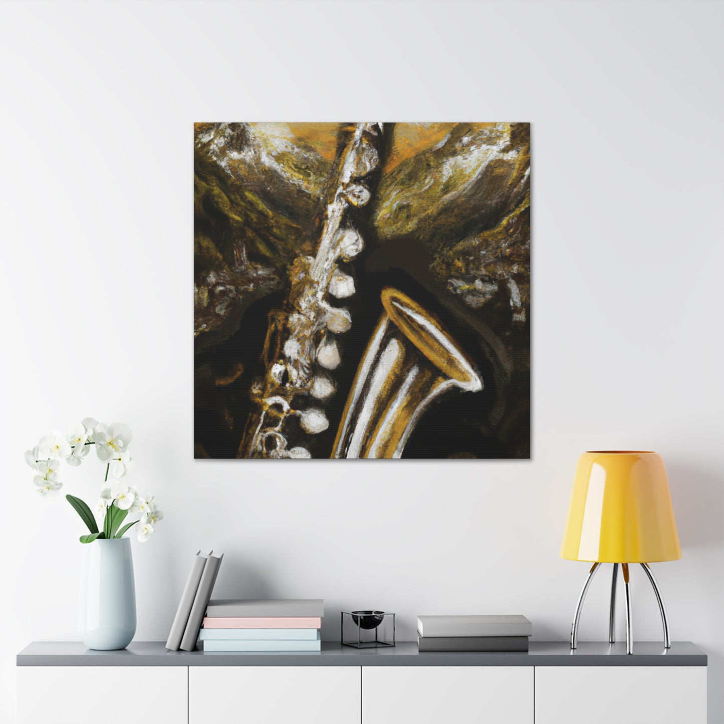 "Clarinet in Reflection" - Canvas