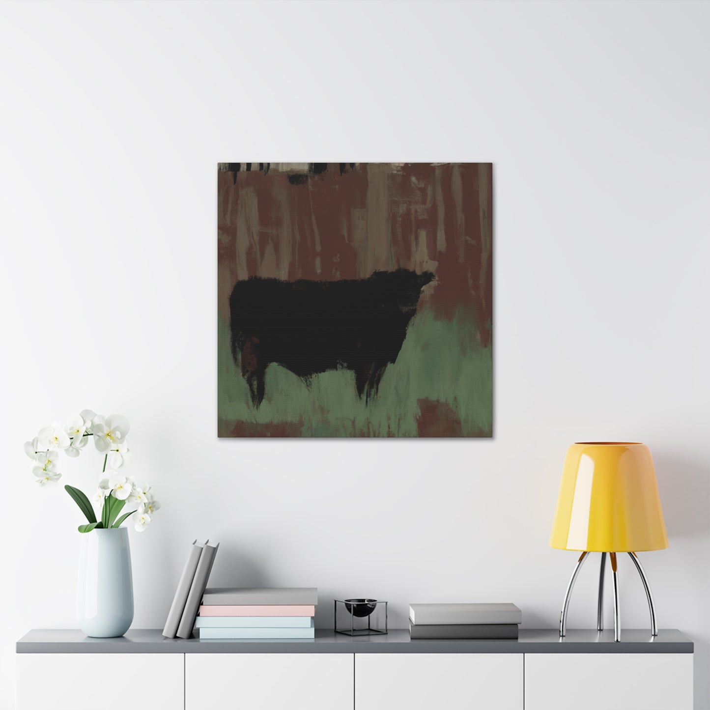 "Black Angus Reflection" - Canvas