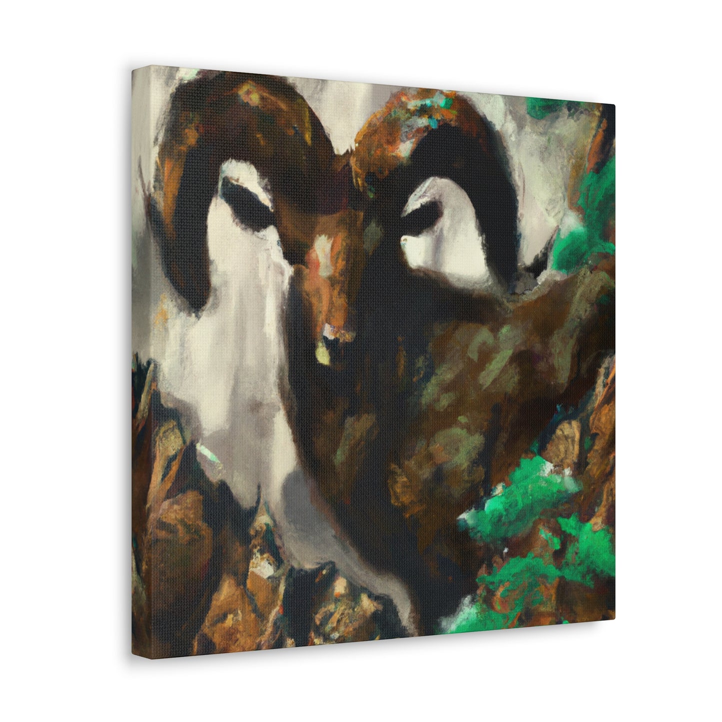 Majestic Rocky Bighorns - Canvas