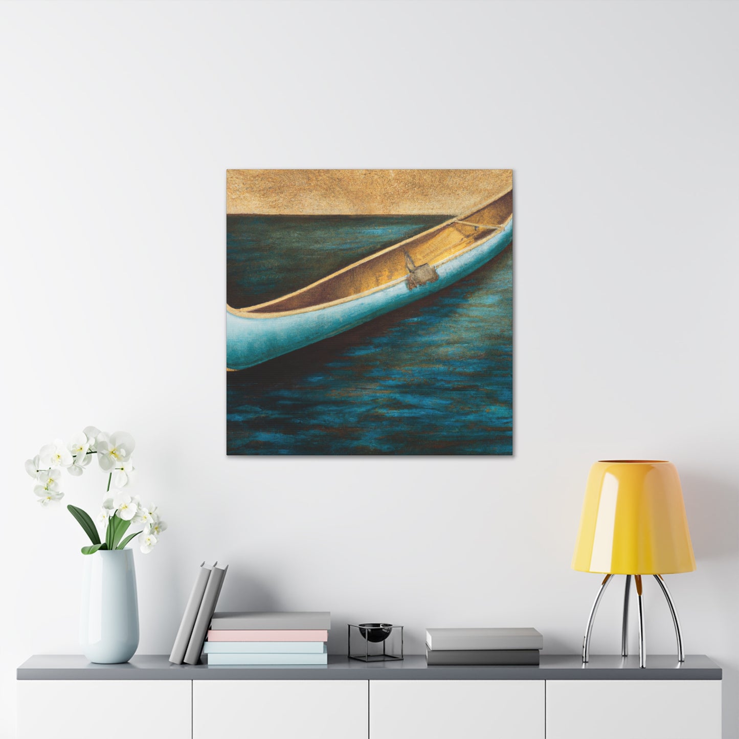 Canoes on the River - Canvas