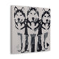 "Huskies in Art Deco" - Canvas