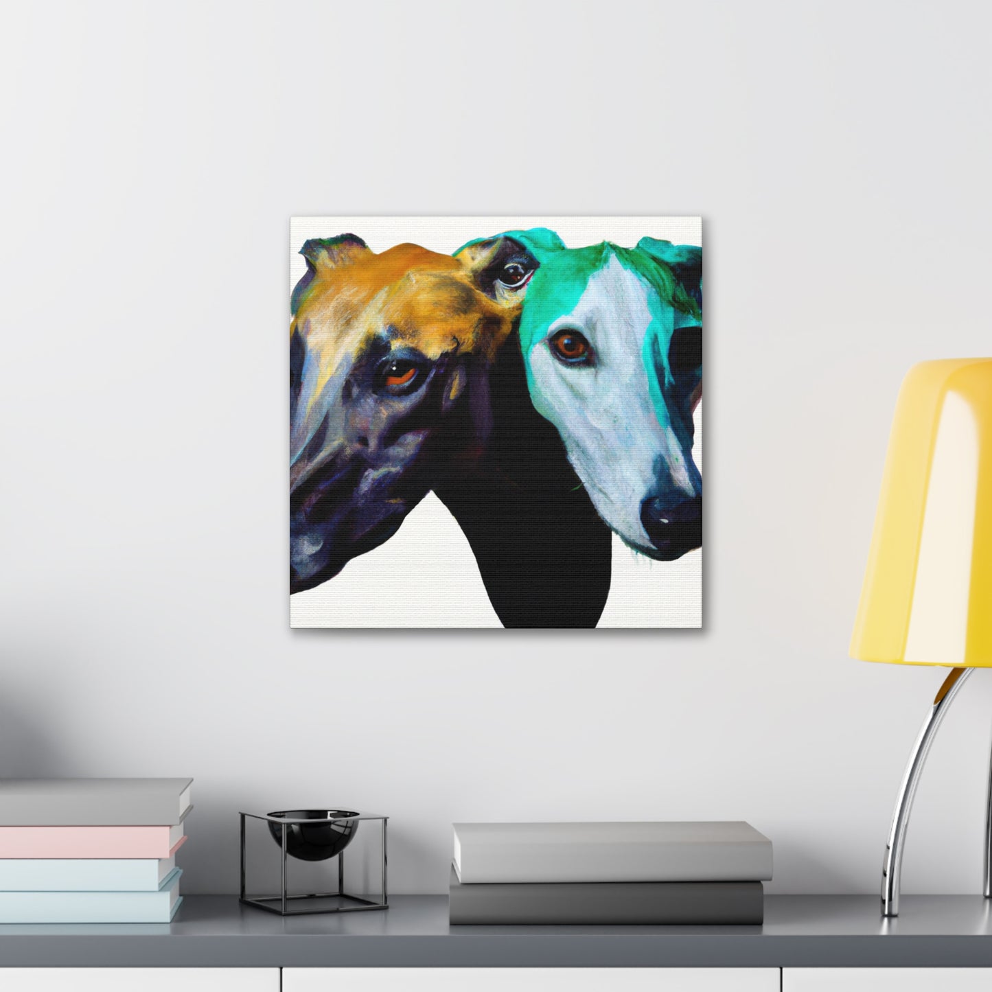 "Greyhound Graceful Gaze" - Canvas