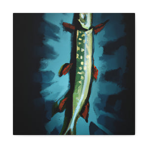 Pike Fish Reflection Piece - Canvas