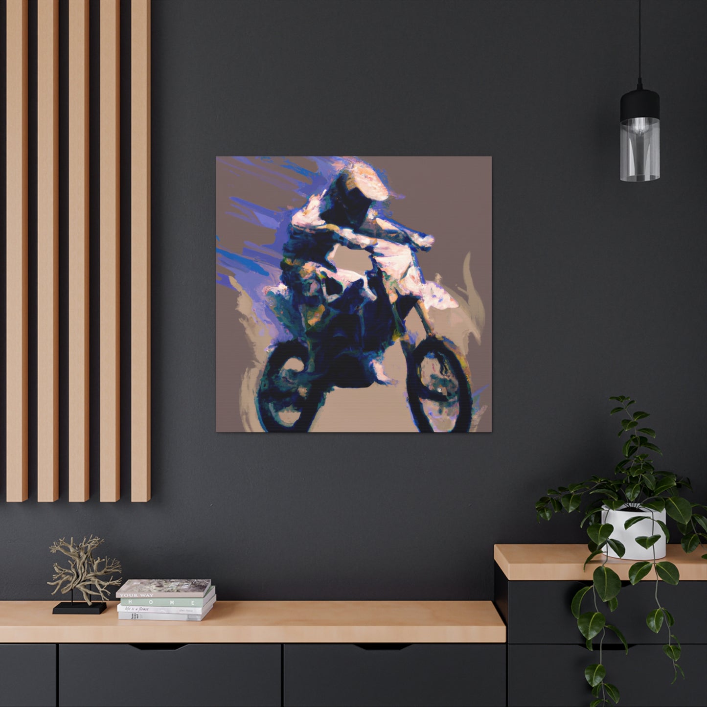 Racing on Two Wheels - Canvas