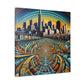 Golden City Silhouette - Canvas