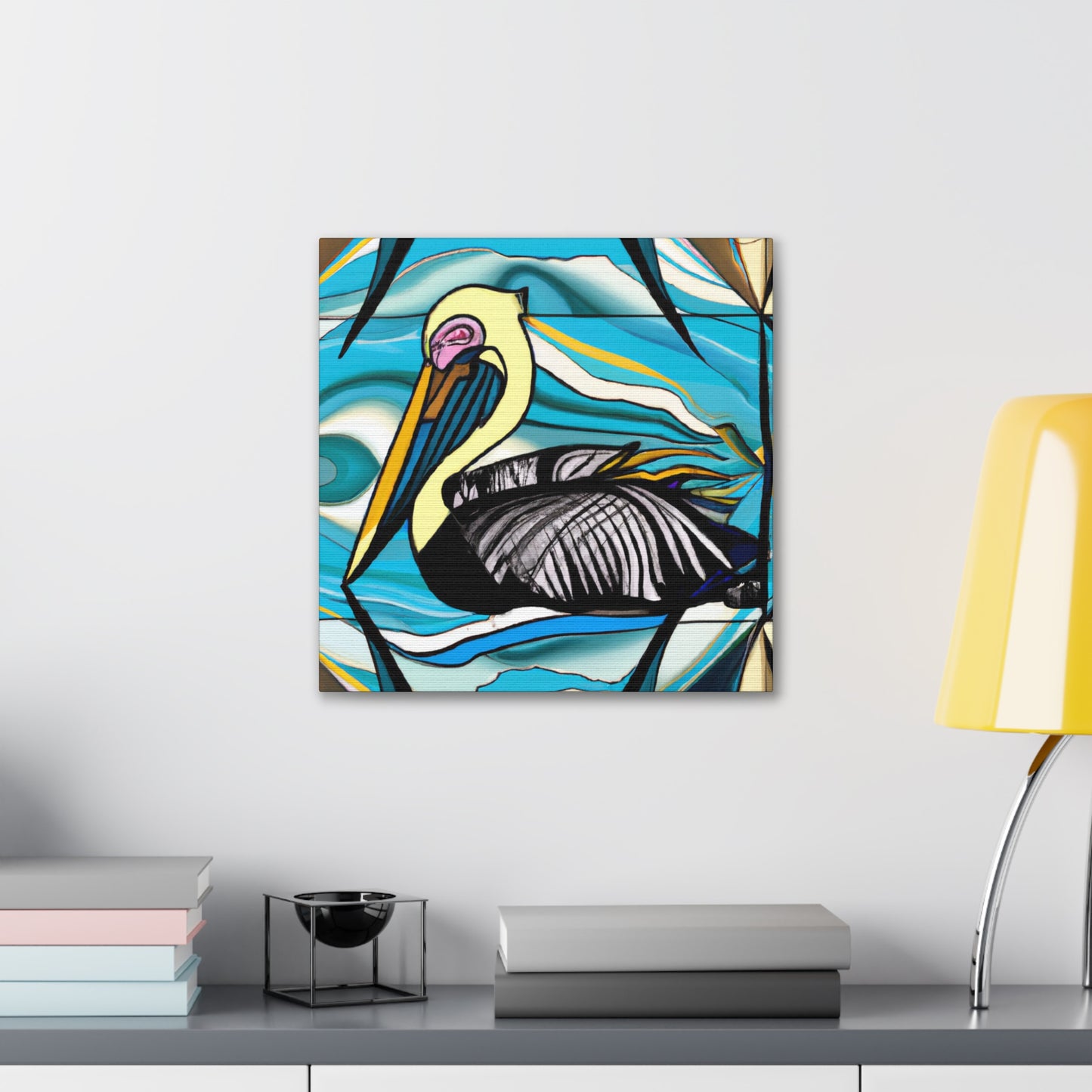 Pelican in Art Deco - Canvas