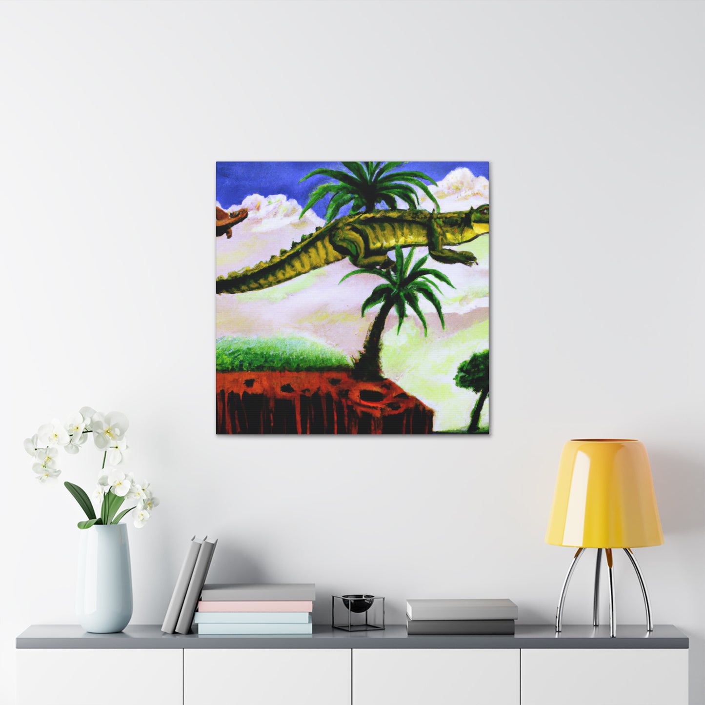 Crocodile in Organic Dream - Canvas