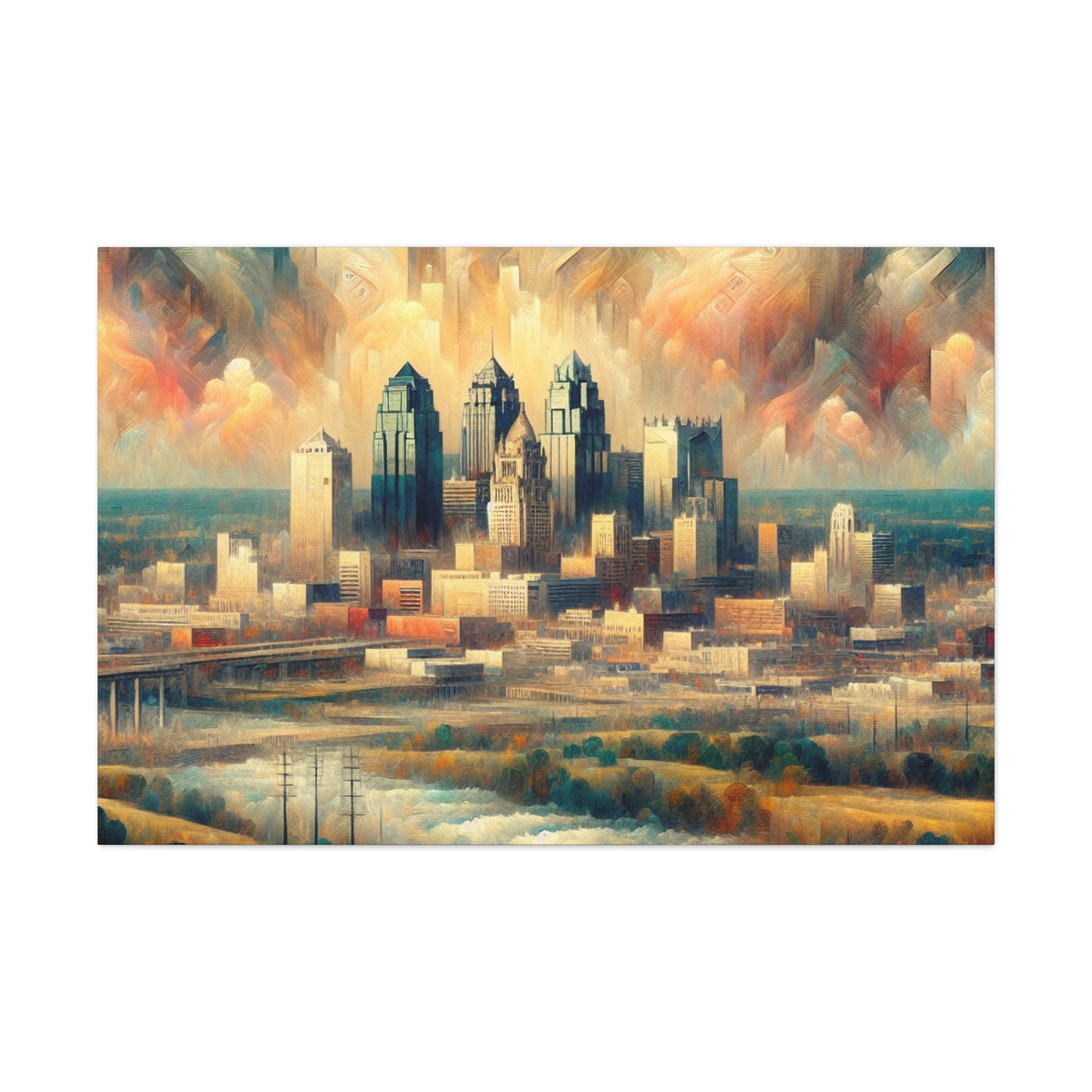 "Urban Kaleidoscope: Kansas City" - Canvas