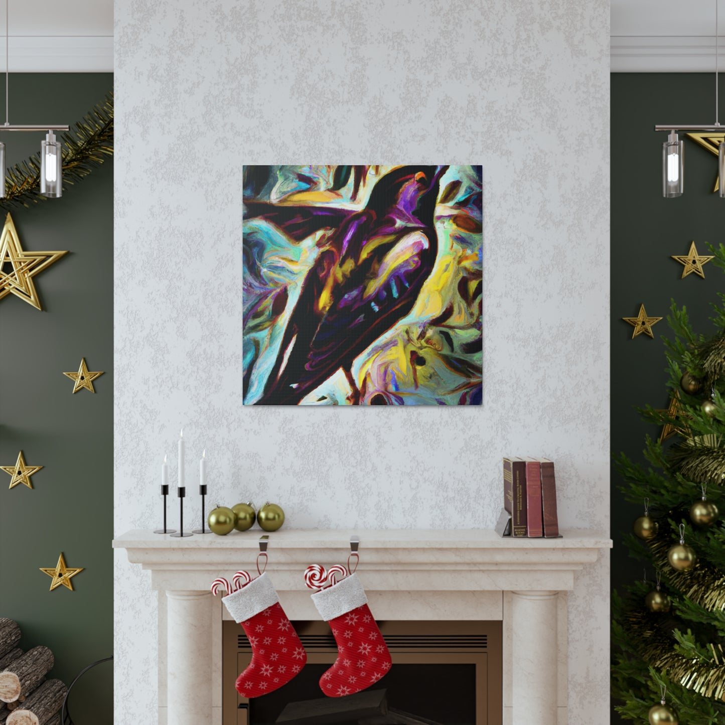 "Starling Symphony in Deco" - Canvas