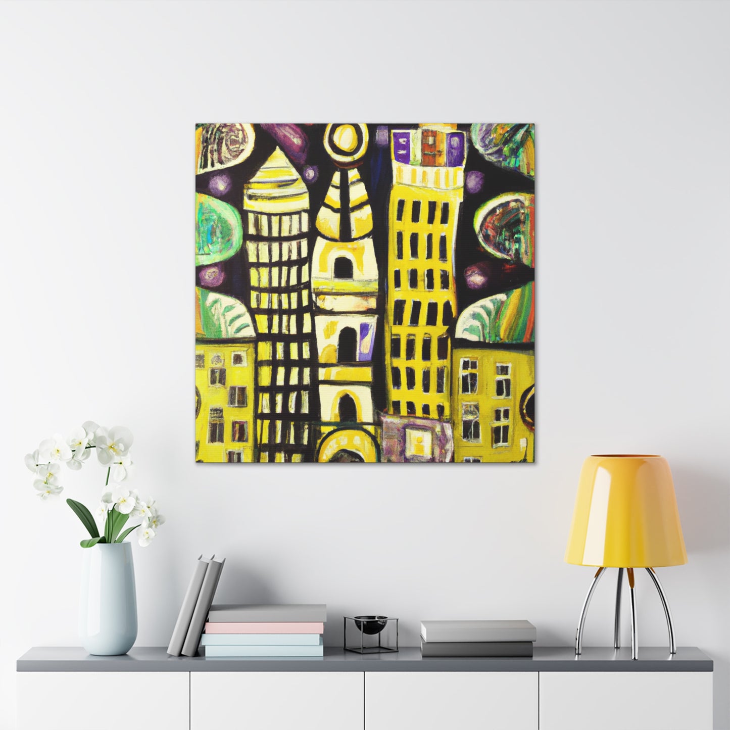 "Night Blooming Art Nouveau" - Canvas