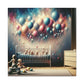 Skyward Serenade of Balloons - Canvas