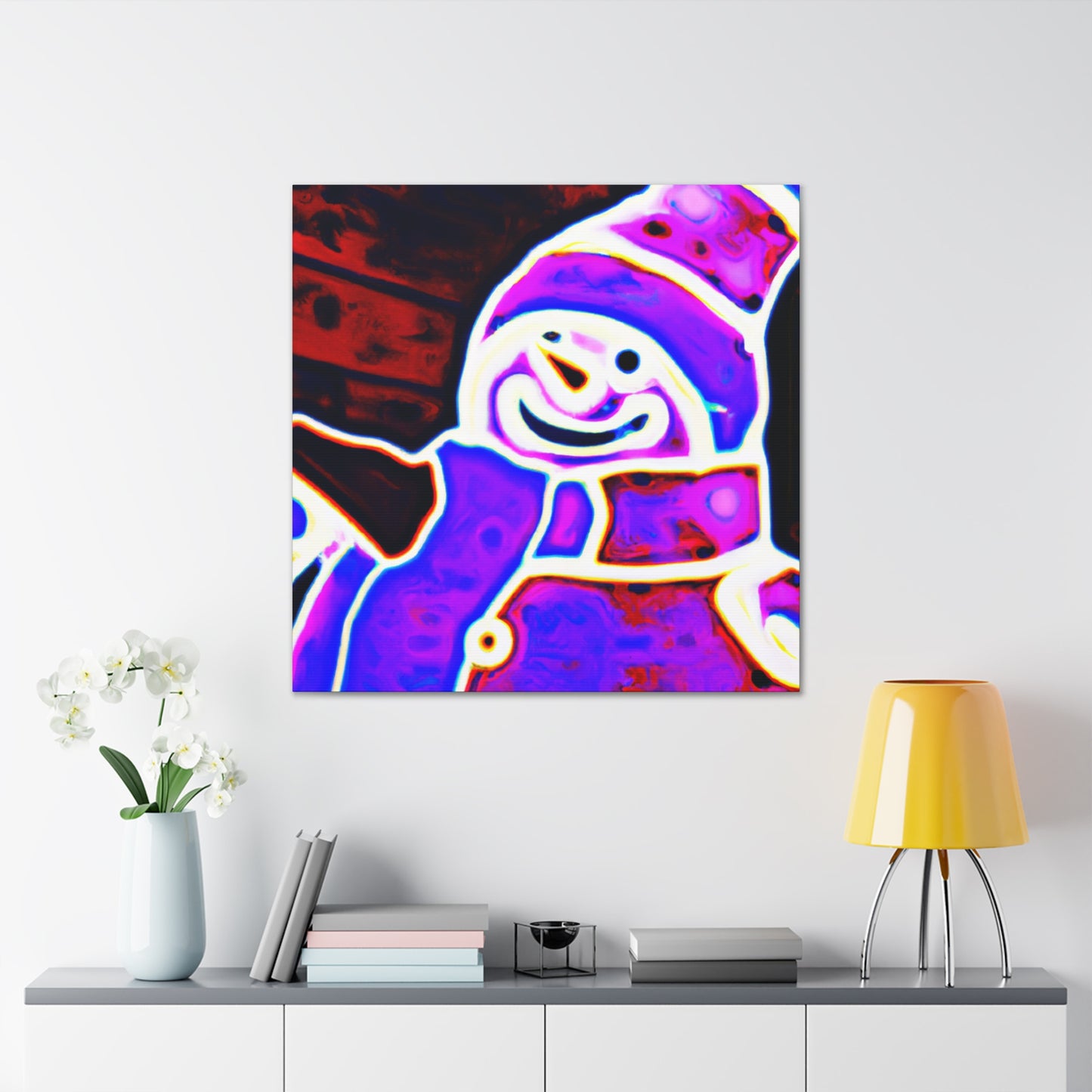 Snowman Pop Art Bliss - Canvas