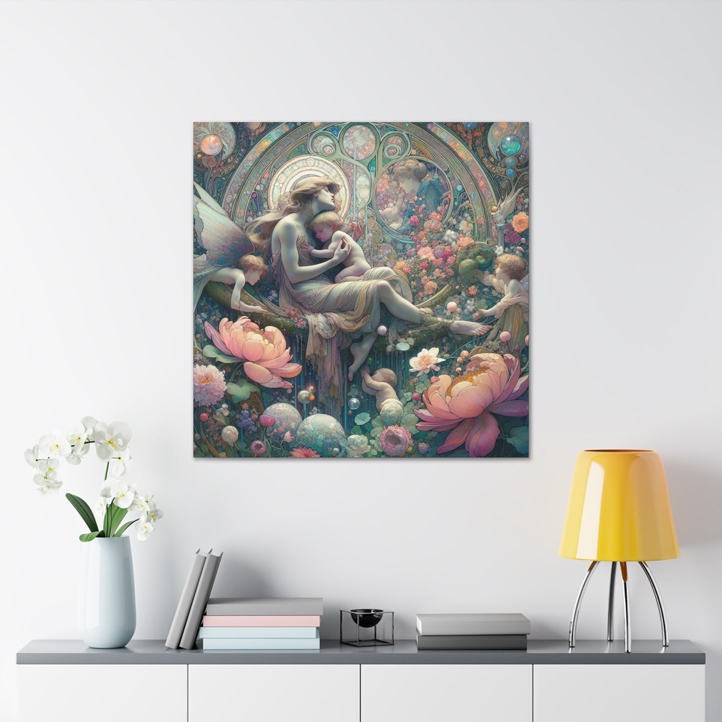 "Whimsical Floral Fairyland" - Canvas