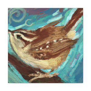 Carolina Wren Expressionism - Canvas