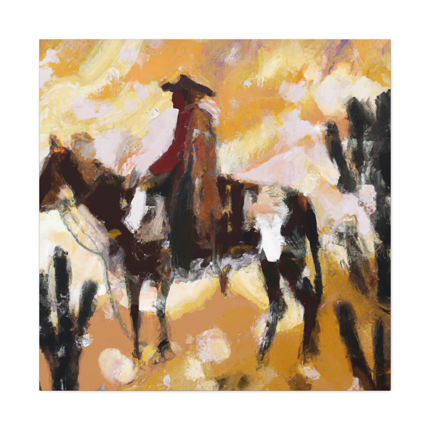 "Herding the Cowboys Home" - Canvas