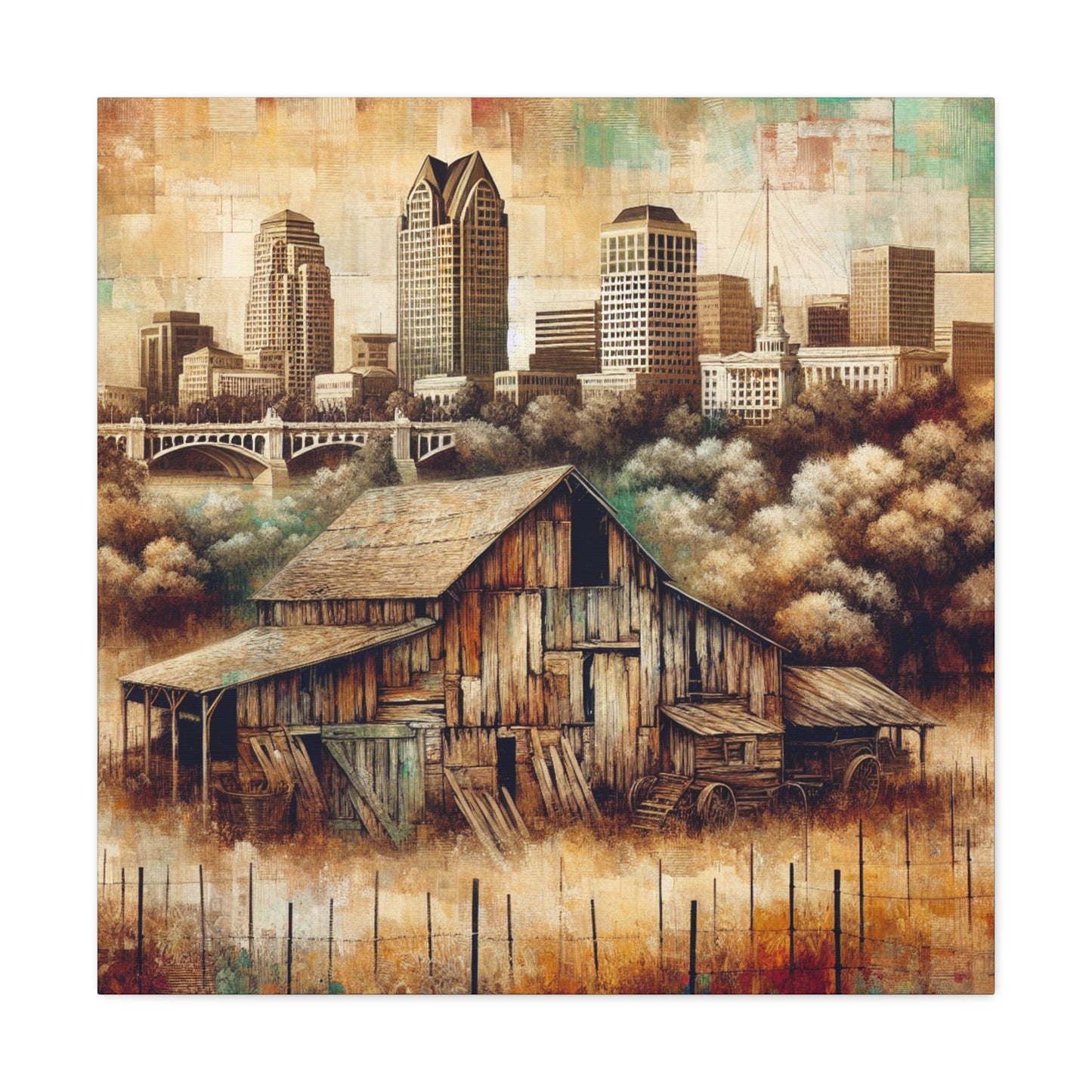 "Urban Reflections: Sacramento Symphony" - Canvas