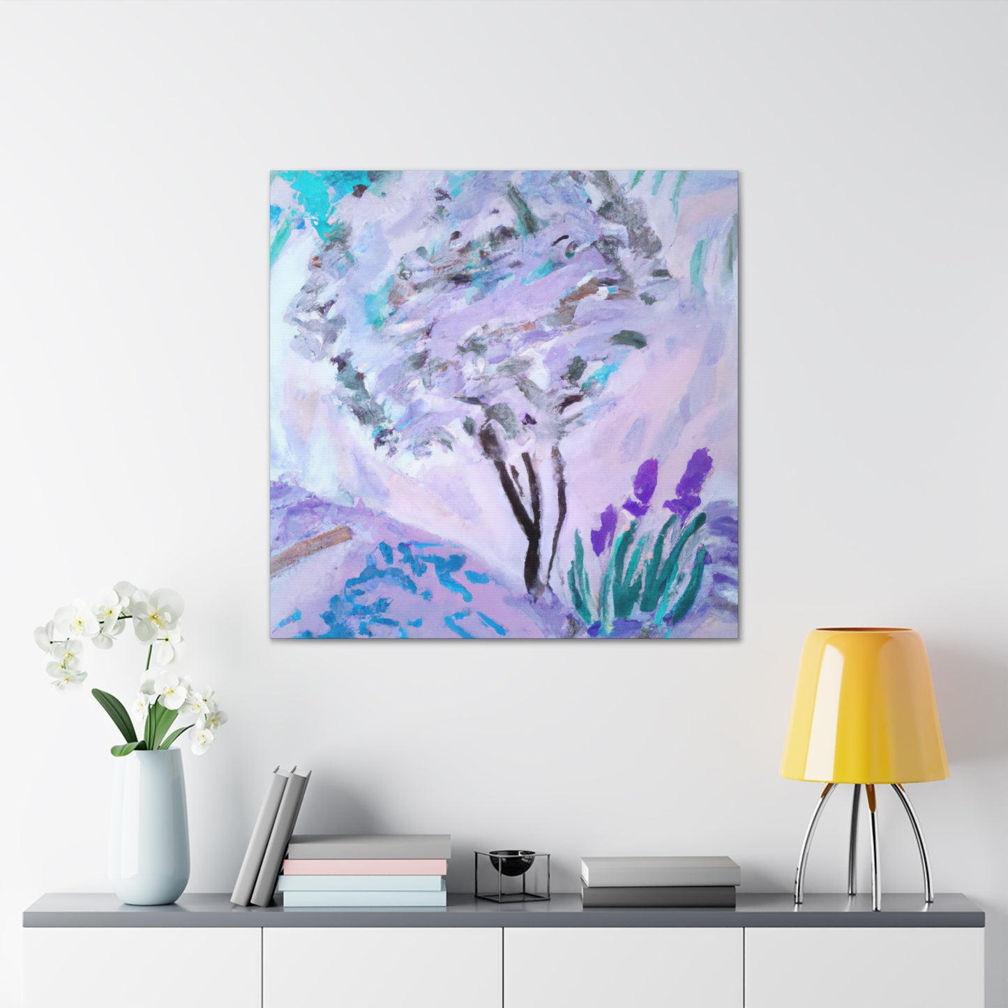 Lavender Reflections Ablaze - Canvas