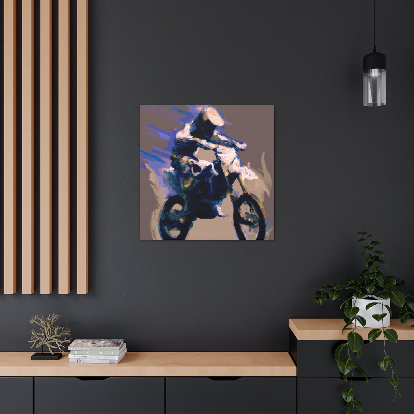 Racing on Two Wheels - Canvas