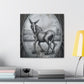 Mules in Moonlight Glow - Canvas