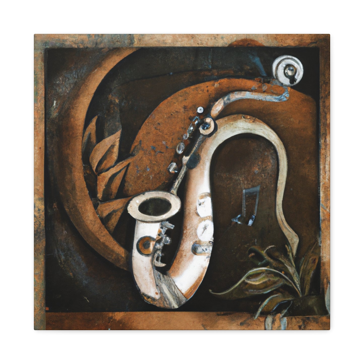 Clarinet in Moonlight. - Canvas