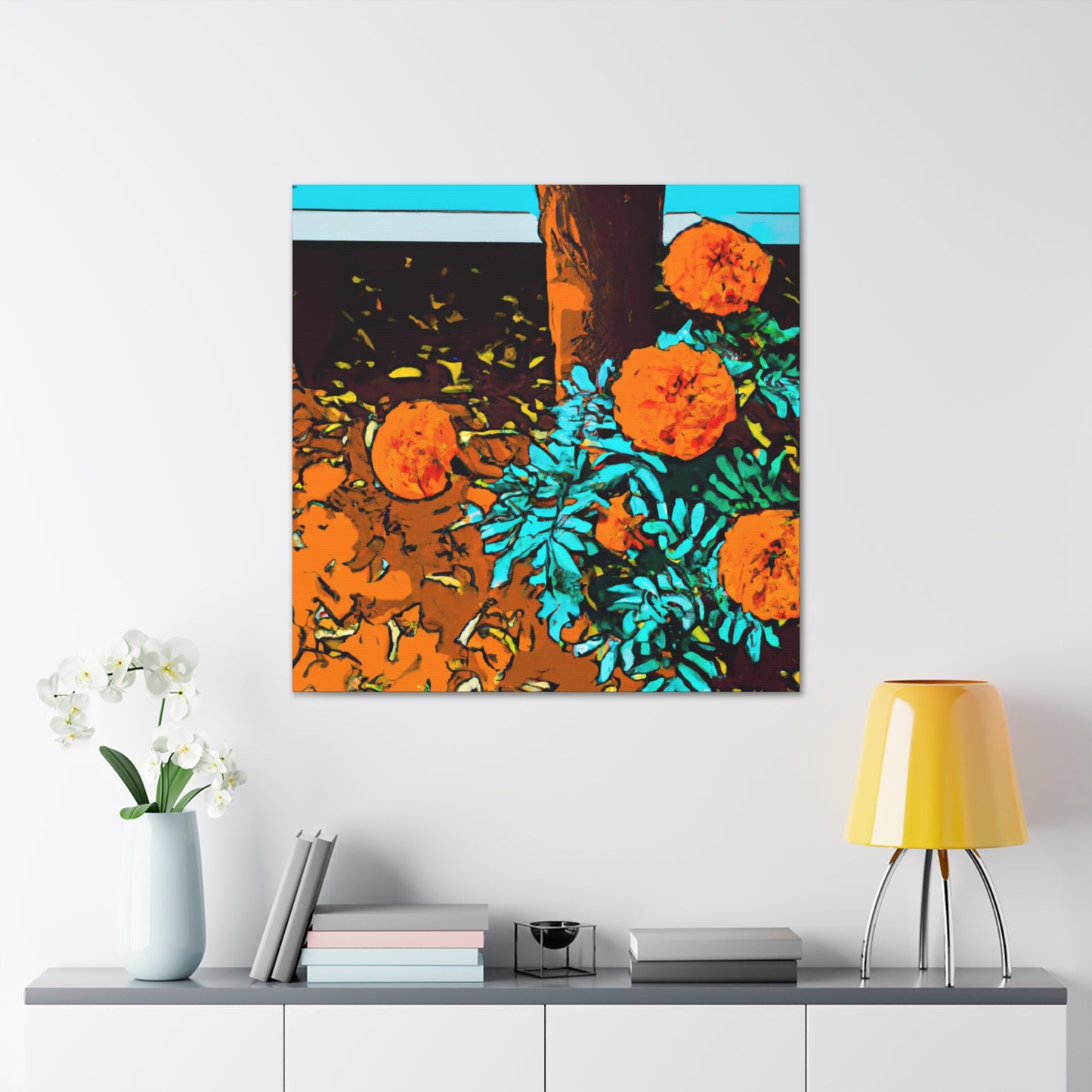 "Marigolds of Old Times" - Canvas