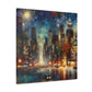 "Midnight Brilliance Unveiled" - Canvas