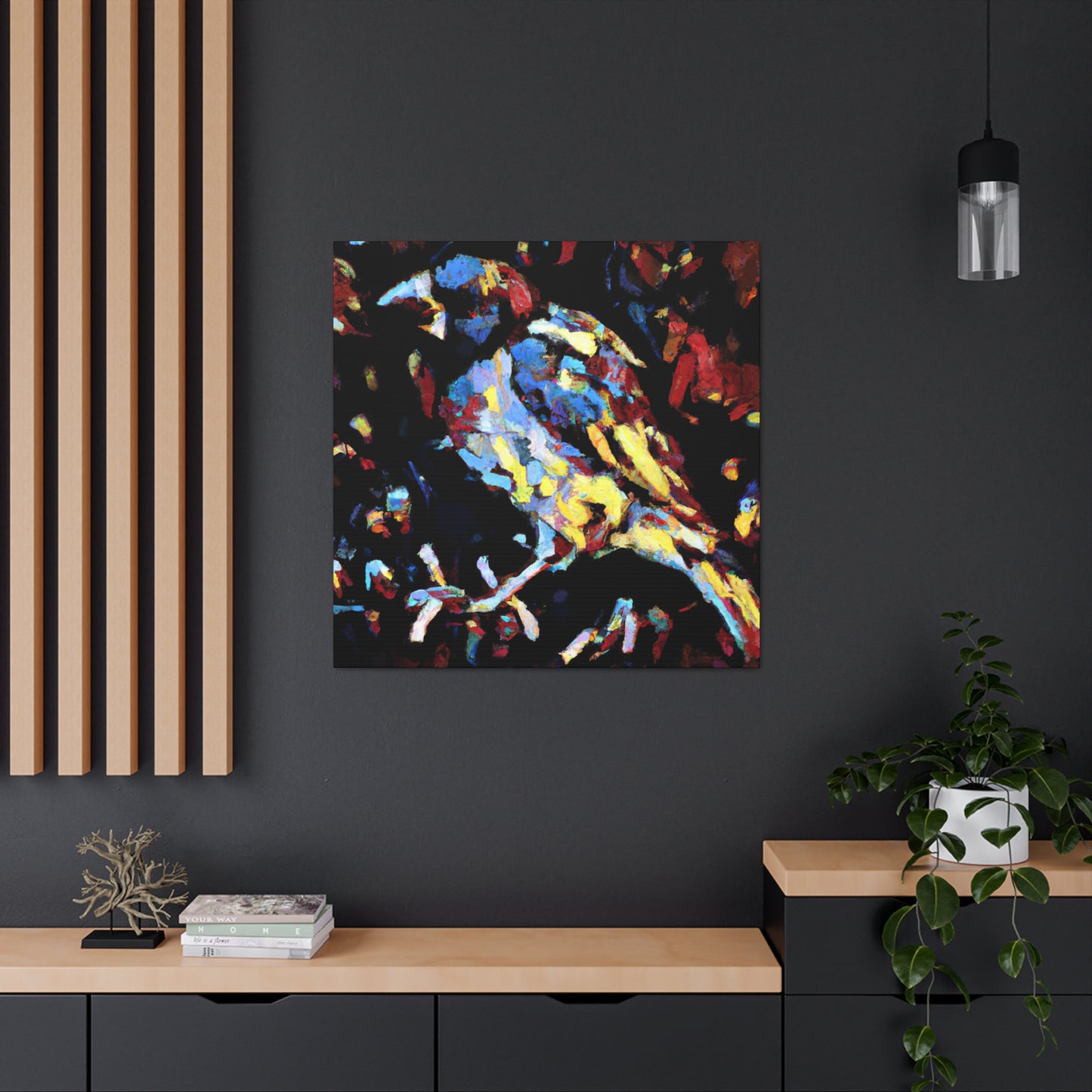 "House Finch Abstraction" - Canvas