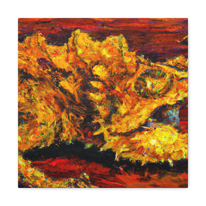 Horned Lizard Expressionism - Canvas