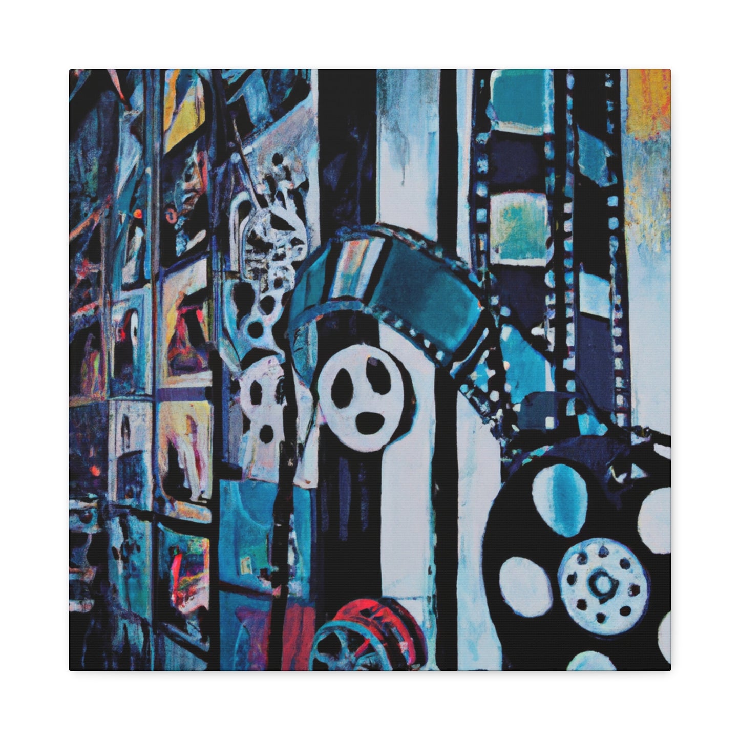 Movie Reels Reflected - Canvas