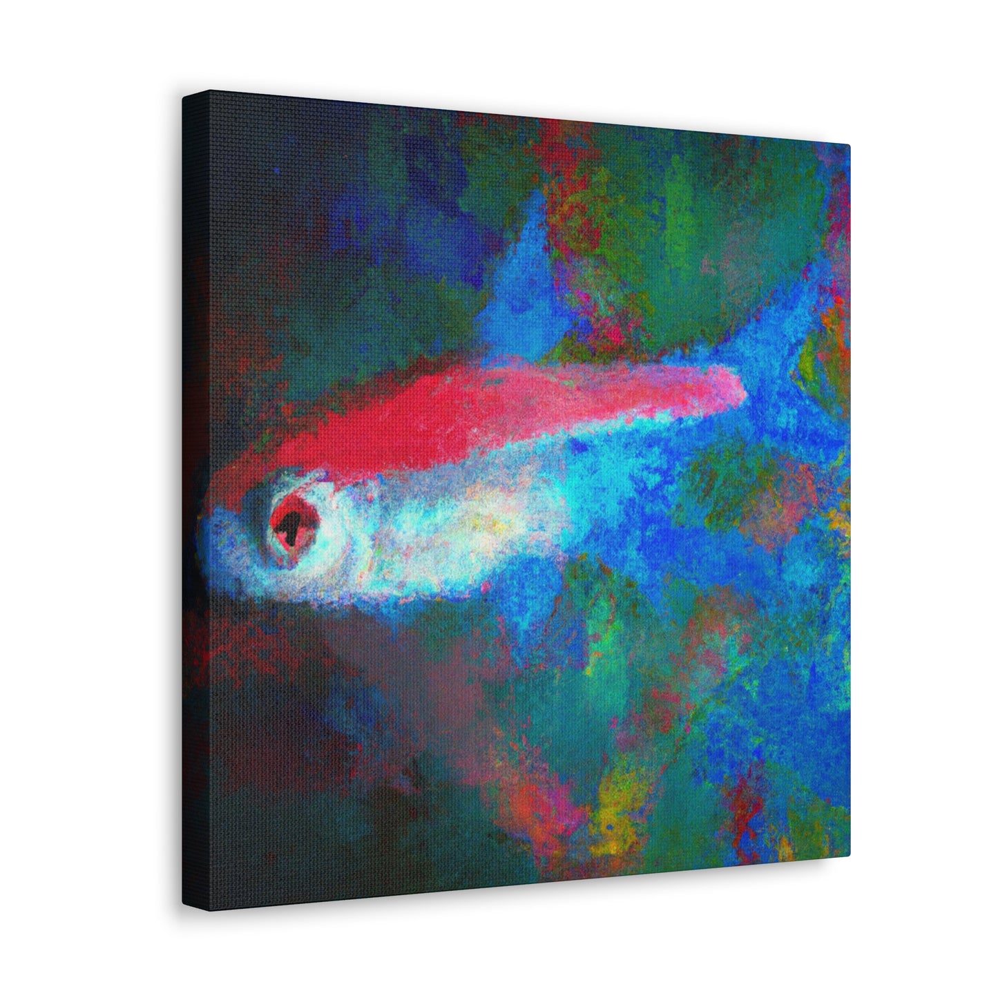 "Neon Tetra Impressionism" - Canvas