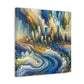 "Cityscape Serenity: Portland" - Canvas