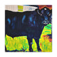 "Herding Black Angus Cattle" - Canvas